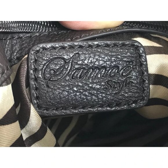 Samoe Style Womens Beige Brown Inner Zip Pocket Double Shoulder Strap Sling Bag - Picture 8 of 8